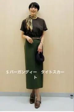 ユニクロ　ストレッチダブルフェイスナロースカート　S