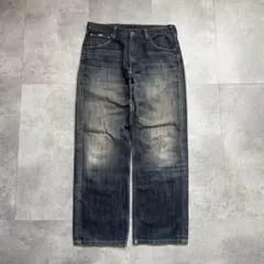Levi's 503 縦落ち　バギーワイドデニムパンツ レザーパッチ y2k