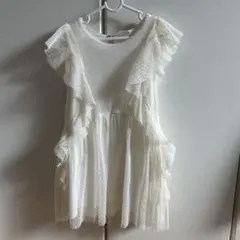 Zara Girs 110 夏服　ワンピース　白　レース