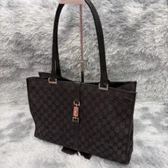 GUCCI GG キャンバス 73983 ハンドバッグ ダークブラウン - メルカリ