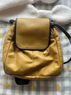 【新品】MARNIイエロー レザー フラップ付きリュック