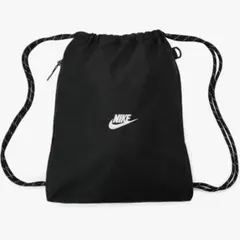 NIKE ナイキ☆ヘリテージ ナップサック☆12L　ブラック！　ジムサックのサムネイル