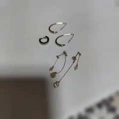 ゴールドトーン ピアス セット