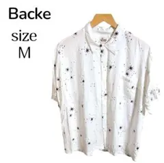 ❣️在庫処分価格❣️Backe☆ メンズ　半袖シャツ　ホワイト　M