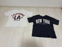ZARA kids Tシャツ 2枚セット カレッジロゴ 110cmのサムネイル
