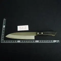 安重打刃物店 三徳庖丁 無銘 未使用 刃渡166mm その1 新店舗移転時