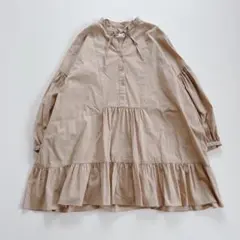 可愛い✨Sono ミニペプラムチュニックブラウス　ピンク リボン　ティアードのサムネイル