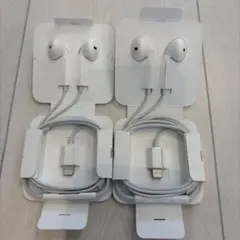 【新品未使用】Apple Lightningイヤホン 2個セットのサムネイル