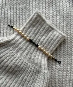 ビーズとパールのブレスレット