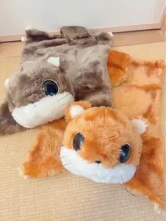 森のモモンガ　ジャンボももんがワッフル　ぬいぐるみ　クッション　枕　座布団 森のモモンガ ジャンボももんがワッフル ぬいぐるみ クッション 枕