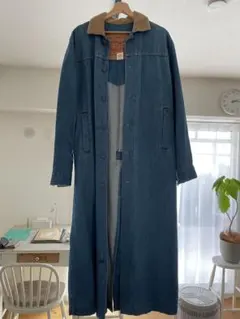 【希少】ヴィンテージ USA製 Levi's デニムロングコート コーデュロイ