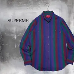 【激レア】SUPREME シュプリーム　長袖シャツ　ストライプ　完売モデル 激レア】SUPREME シュプリーム 長袖シャツ ストライプ 完売モデル