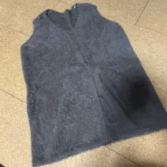 チャコグレーVネック ノースリーブニットベスト新品　未使用