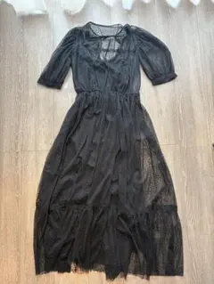 ZARA レース ワンピース マキシ丈