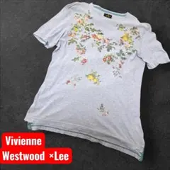 【人気】Vivienne Westwood Lee Tシャツ ブルー 半袖 花柄のサムネイル