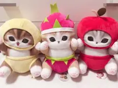 【タグ付き3点セット】mofusand フルーツにゃんBIGぬいぐるみ