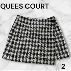 【QUESTCOURT】2 千鳥柄ラップミニ丈スカート ビッキー
