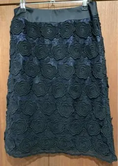 ランバンコレクション　花柄レーススカート38