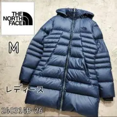 ❍【人気】ノースフェイス　ロング ダウンコート　ネイビー　レディース　M
