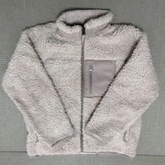 ユニクロ　UNIQLO フリースジャケット キッズ　クリーム色 130