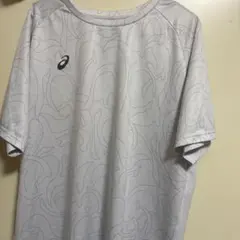asics パターン入りシャツ 3XL ホワイト