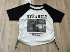 WEGO 半袖Tシャツ ホワイト×ブラック Fサイズ