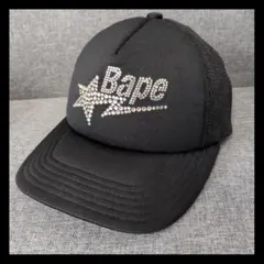 （美品 ）A BATHING APE ラインストーンキャップ 定価25,300円のサムネイル