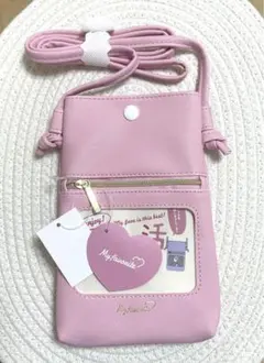 新品未使用　斜めがけ 推し活 クリア窓付きミニショルダーバッグ　スマホ　小物