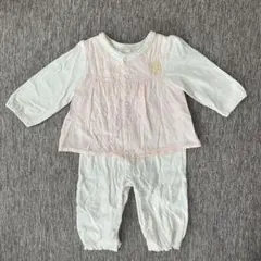 ロンパース　長袖　前開き　80 conoco 綿100 女の子