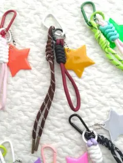 パラコードチャーム　じゃらじゃらキーホルダー　バッグチャーム ④