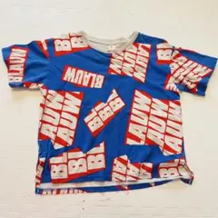 ロゴプリント Tシャツ サイズ130 青　赤
