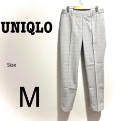 ユニクロ スマートアンクルパンツ グレンチェック ストレッチスリムテーパード M