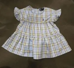 EASTBOY　チェック柄フリル袖チュニック