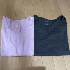 SHEIN Vネック 半袖 Tシャツ サイズXL 2枚セット
