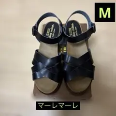 マーレマーレ 手染めクロスサンダル 黒　Mサイズのサムネイル