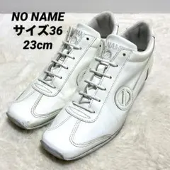 ノーネーム レザースニーカー　ウェッジソール ホワイト　ロゴマーク
