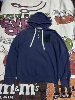 トミーヒルフィガー ヘンリーネック パーカー VINTAGE FIT 茄子紺 紫