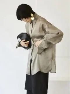 完売品】TODAYFUL オーガンジーオーバーシャツ グレー F - メルカリ