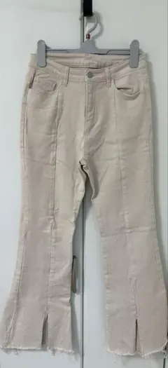 GRL フリンジヘムセンタースリットフレアパンツ gm248