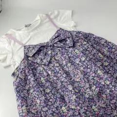 女の子　半袖　トップス　Tシャツ　チュニック　花柄　anyFAM 120