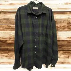 アーバンリサーチ　グリーンチェック 長袖シャツ XL
