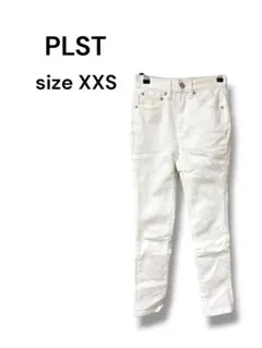 【PLST】美品プラステ ホワイト デニムパンツ スキニーXXSサイズのサムネイル
