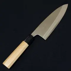 和包丁 出刃包丁 モリブデン鋼 朴八角柄 口輪水牛 仙助 180mm 46のサムネイル
