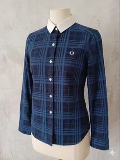 FRED PERRY（フレッドペリー） タータンチェックシャツ ネイビー×ブルー