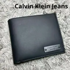 Calvin Klein Jeans カルバンクライン 二つ折り財布 ブラック