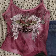 ピンク　キャミソール