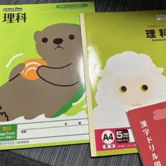 APICA スクールキッズ A4ワイドサイズ 理科 5mm方眼 3冊セット