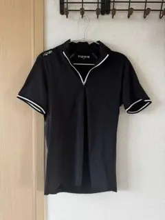 黒 半袖 襟付きシャツ