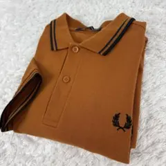 フレッドペリー M3600 ポロシャツ ブラウン　茶　紺　白　M 半袖 鹿の子 FRED PERRY（フレッドペリー） メンズ レディース ライン入り鹿の子