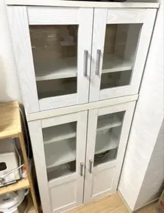 ニトリホワイト木目調食器棚